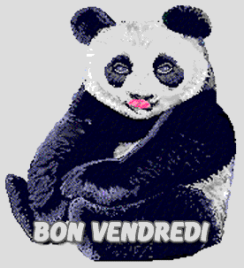 Gif animé Bon vendredi panda